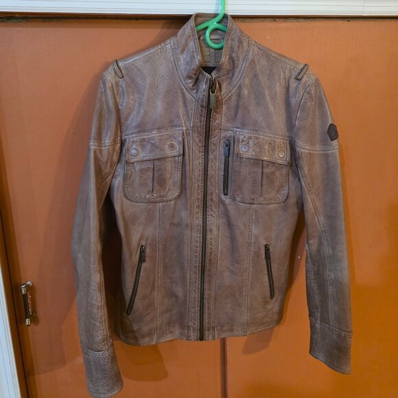 Top Gun Brown Leather Jacket - Picture 1 of 6